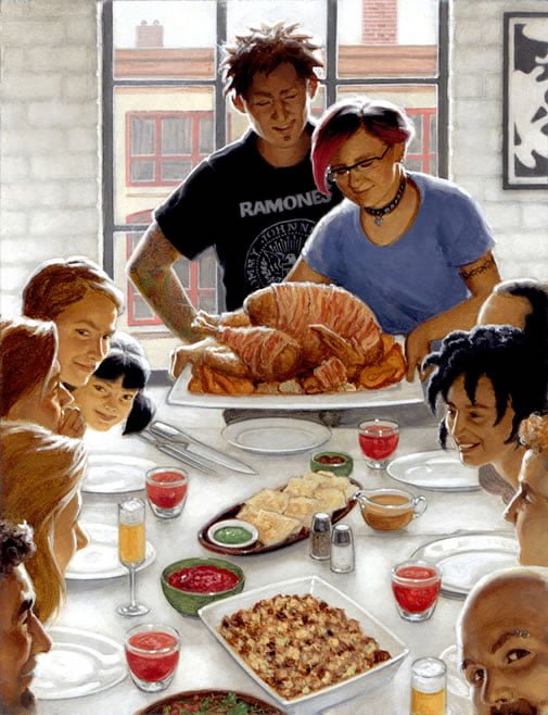 Modern Take on Norman Rockwell's Freedom from Want